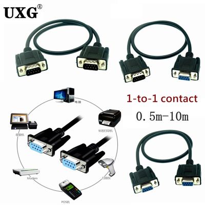 Serial RS232 9-Pin Male &amp; Female To Female DB9 9-Pin PC Converter Extension Transfer Cable 0.5m-5m Extending Wire For Computer Wires  Leads Adapters