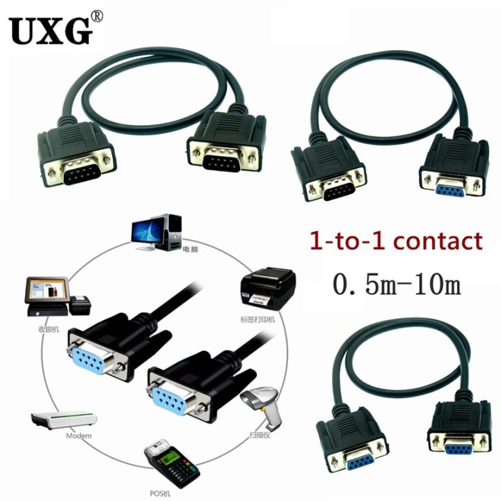 serial-rs232-9-pin-male-amp-female-to-female-db9-9-pin-pc-converter-extension-transfer-cable-0-5m-5m-extending-wire-for-computer-wires-leads-adapters