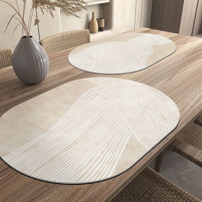 【CC】 Placemat Table Tableware Pvc Leather Insulation Non-Slip Soft Washable Bowl Coaster