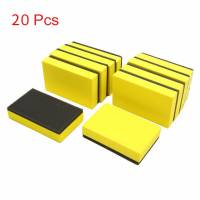 10/20Pcs Car Ceramic Coating EVA Sponge Glass Nano Coat Wax Applicator Pads Yellow 7.5x5x1.5cm Auto Waxing Polishing Accessories Adhesives Tape