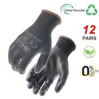 24 Pieces/12 Pairs 100% High Quality Safety Garden Mechanic Protective Gloves Woman or Man Rubber Security Work Glove