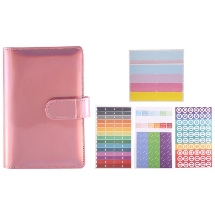 budget-binder-a6-ring-binder-notebook-with-clear-cash-envelope-for-cash-stuffing-money-organiser-with-label-stickers