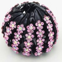 Expandable Crystal Ponytail Holder Hairpin Curling Birds Nest Shaped Retractable Hair Clip Hairstyle Fashion Headbands Claw Clam