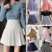 Kiyomi Korean Skirt กระโปรงเทนนิสเอวสูง กระโปง กระโปรงพลีทสีพื้น กระโปรงเทนนิส กระโปรงทรงเอ กระโปร มีซับในกระโปรงเกาหลี