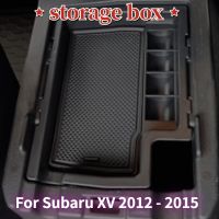 ฝาครอบกล่องเก็บของที่เท้าแขนในรถถาดคอนโซลกลางเหมาะกับ Subaru XV 2012-2015อุปกรณ์ตกแต่งรถยนต์