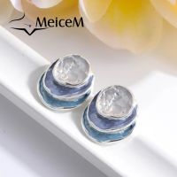 【YF】卐♚✕  MeiceM New Woman Jewelry Trend Enamel Earrings Stud Earring for Studs Fashion Womens