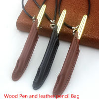 High Quality Wood Fountain pen 0.5MM Nib Ink Pens for Writing Business Office School Supplies luxury Leather pencil bag