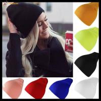 HUJAKON Unisex อบอุ่น ยางยืด สีลูกกวาด ฮิพฮอพ Skullcap อ่อนนุ่ม หมวกบีนนี่ หมวกถัก