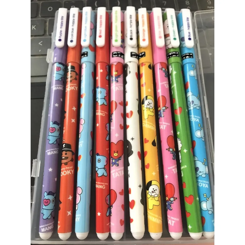 10pcs/lot Cute Office School Accessories 0.38mm Pen Nice Gel Pens Colorful  Gift