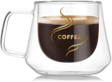 200ML Double Wall Glass Tea Coffee Cup Heat-resistant Clear Latte  Cappuccino Mug