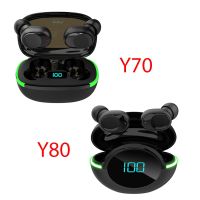 Y70 TWS Bluetooth 5.1 Earbuds Y80 Wireless Earphones Waterproof Gamer Headphones Hifi Stereo Headset with Mic for Smartphones Over The Ear Headphones