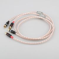Pair RCA to RCA Cable Hi-end HIFI OFC pure copper silver mixed Audio Wire Cord analogue RCA Cable