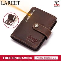 Genuine Leather Men Wallet Luxury Travel Credit Card Holder Credential Purse Clutch Business Money Bag Small Coin Male Walet