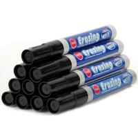 Alliswell ปากกาไวท์บอร์ด หัวกลม (แพ็ค10ด้าม) หมึกสีดำ Erasing whiteboard marker 10PCS