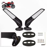 Motorcycle 2PCS Rearview Mirrors Wind Wing Adjustable Rotating Side Mirrors For KAWASAKI NINJA 300 250 400 650 H2 H4 Modified