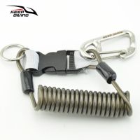 KEEP DIVING Scuba Diving Anti-lost Spiral Spring Coil Lanyard Safety Emergency Tool with One Quick-release Buckle