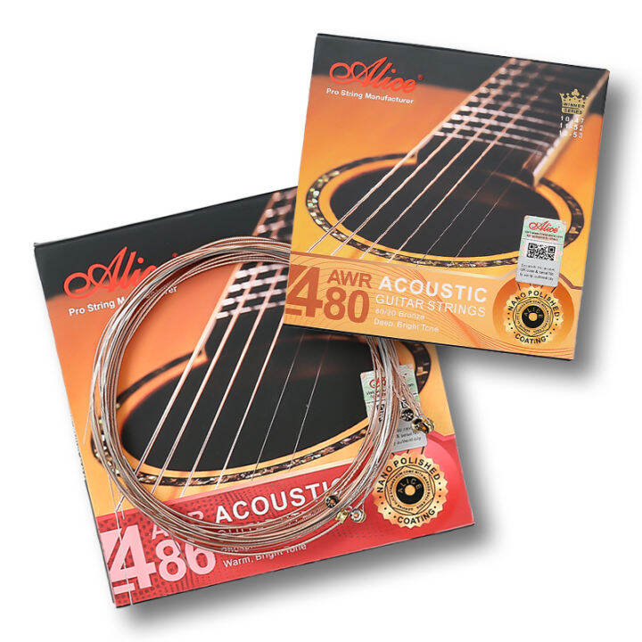 alice-strings-สำหรับกีตาร์อะคูสติก-awr480sl486sl-bronzephosphor-bronze-winding-nano-ขัดเงาเคลือบกีตาร์อุปกรณ์เสริม