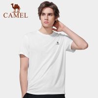 Cameljeans แขนสั้นผู้ชายธรรมดาเสื้อกีฬารัดรูปสำหรับผู้ชาย Casual Quick-Drying เสื้อยืดคอกลมเสื้อยืดระบายอากาศชาย