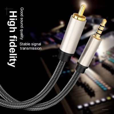 Kabel Audio Koaksial Digital 3.5Mm Jack RCA Ke Kabel Koaksial Jantan RCA Home Theater HiFi Stereo Berlapis Emas untuk Pemutar Amplifier