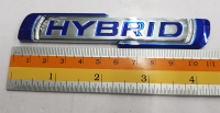 Logo Hybrid งานพลาสติก พร้อมกาวติด สี โครเมียม ฟ้า 11 cm