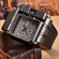 Oulm 3364 Casual Wristwatch Square Dial Wide Strap Mens Quartz Watch Luxury nd Male Clock Super Big Men Watches montre homme