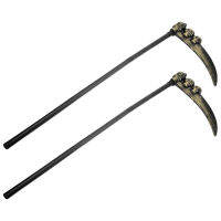 Boomss 2PCS Halloween Sickle Props Halloween Sickle Decoration Halloween ภาพถ่ายอุปกรณ์ประกอบฉากฮัลโลวีนตกแต่ง