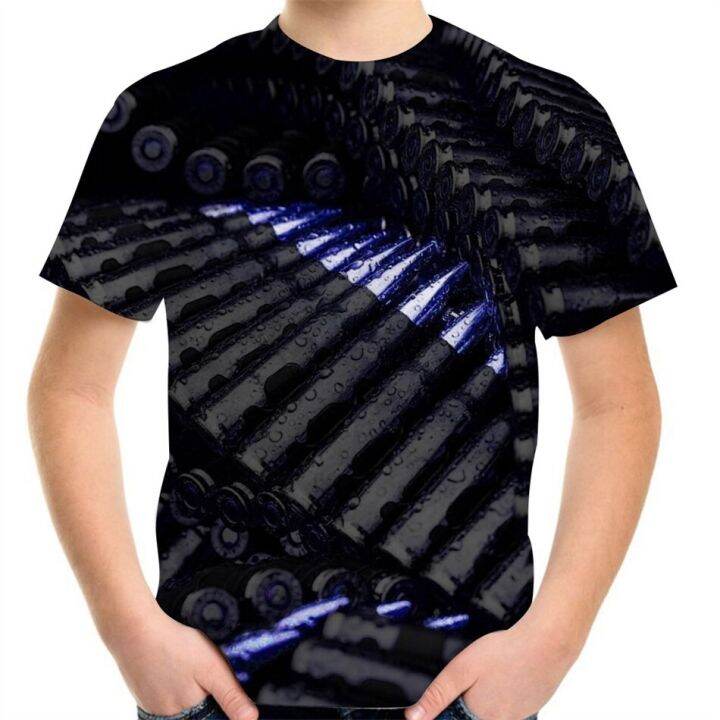 bullet-gun-punk-style-t-shirt-for-boys-girl-4-20y-teen-children-fashion-3d-t-shirt-kids-birthday-cool-gift-gold-black-clothes