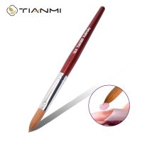 TIANMI Kolinsky Acrylic Nail Brush Good Quality Nail Art Mink Brush Wood Handle Gel Builder Manicure Brush Drawing Tool 8 24