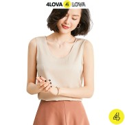 Áo sát nách nữ cổ tròn 4LOVA chất lụa satin cao cấp