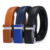 ﹍✐☽ Fashion belt business men leather red white and dark blue taupe cross-border undertakes automatically