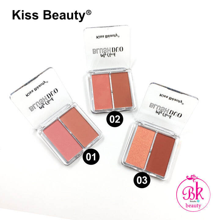 kiss-beauty-บลัชออนปัดแก้ม-2-สี-เนื้อสัมผัสเนียนนุ่ม-nbsp-บลัชออน-จากแร่ธาตุธรรมชาติ-ติดทนนาน-เครื่องสำอาง-ปัดแก้ม