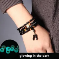 [Cutewomen2020] Multi-Ring Obsidian Bracelet High Quality Glow In The Dark Bracelets Fashion Jewelry Accessories