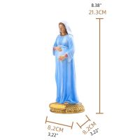 Virgin Mary Mother of God Statue Tabletop Resin Figurine Collection Pregnant