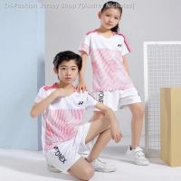 ◎✉◐ Audrey Nicholas เสื้อกีฬาแบดมินตัน แขนสั้น ลายทีม New Yonex แฟชั่นฤดูร้อน สําหรับเด็ก