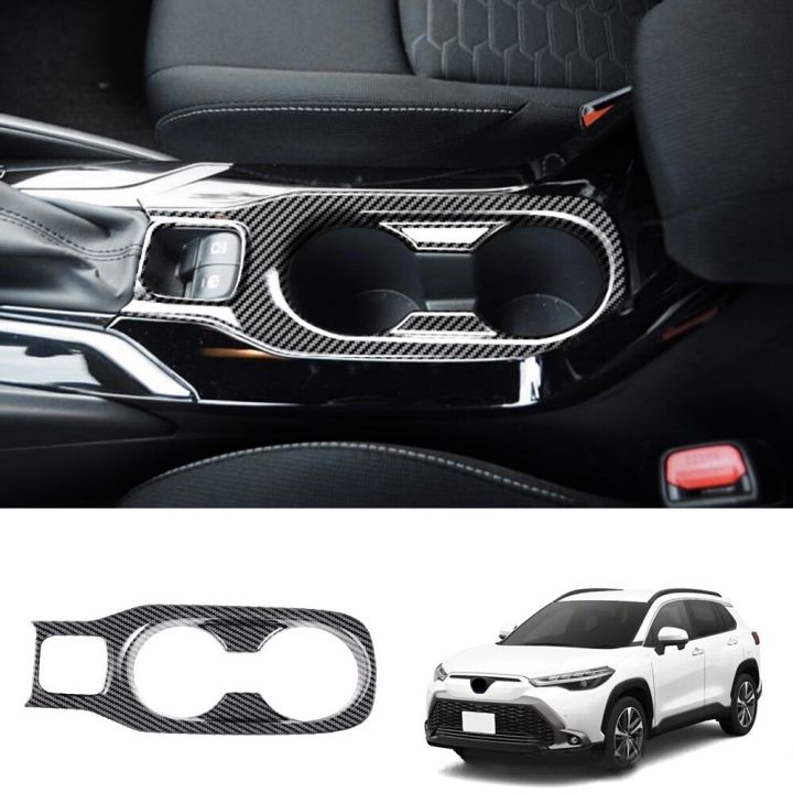 car-carbon-fiber-center-console-water-cup-holder-decoration-cover-trim-stickers-for-toyota-corolla-cross-2021-2022-rhd