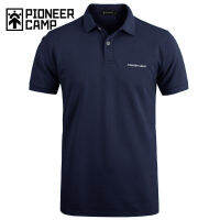 Pioneer Camp แบรนด์เสื้อผ้าผู้ชายเสื้อโปโลผู้ชายธุรกิจลำลองชายเสื้อโปโลแขนสั้นผ้าฝ้ายแท้คุณภาพสูง