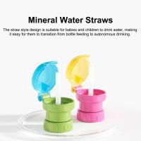 Reusable Mineral Water Lid With Straw Cover Food-Grade Straw Drinking Eco-Friendly Portable Lid Supply B1U6