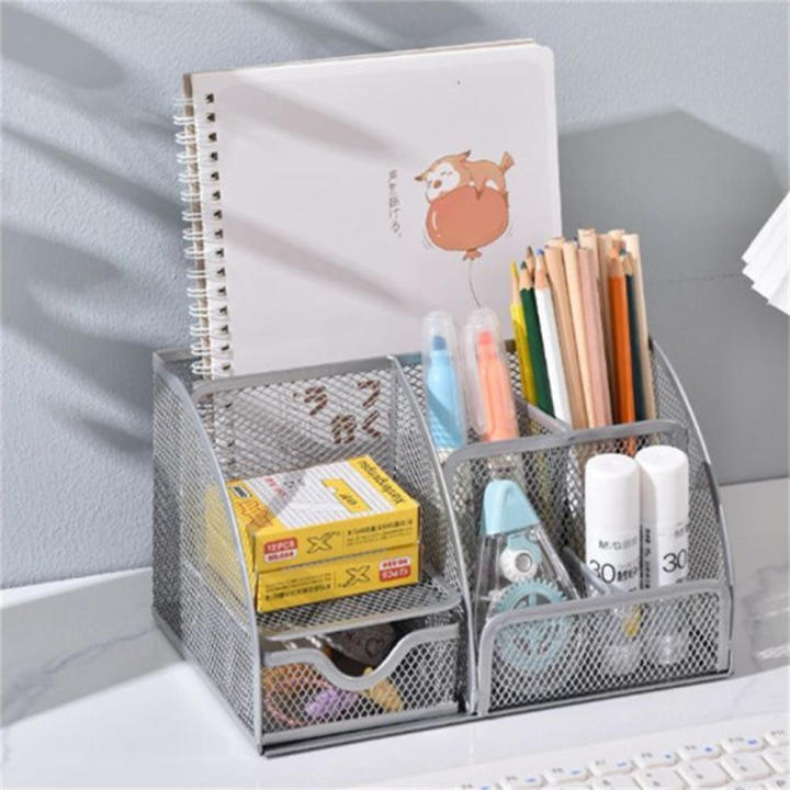 clips-box-for-office-use-school-stationery-storage-rack-metal-mesh-storage-holder-office-desk-organizer-square-container-organizer