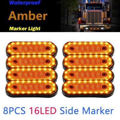 8PCS Markerings Light Side Marker 20LED 24V Trusk Lamp Pickup Truck Side Marker Lights for Truck
