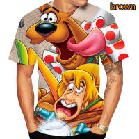 The New Spring and Summer 3D Print Scooby Cartoon for Men Short Sleeves Casual Round Neck T Shirt