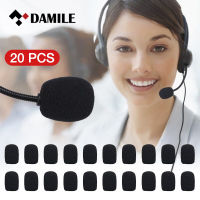 DAMILE 5PCS/10PCS/20PCS Telephone Protector Windshied Headset Foam Microphone Cover Replacement Mini Sponge Black Mic Protector Replacement Headset Fo