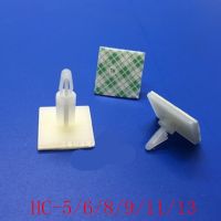 ﹍ 50pcs HC-5/6/8/9/11/13 Nylon Plastic stick on PCB Spacer Standoff 3mm Hole support Locking Snap-In Posts fixed clips Adhesive