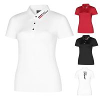 TIT golf Womens Clothing Tops Summer New Style Slim-Fit Breathable Wicking Jersey POLO Shirt Training