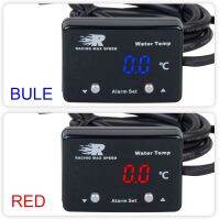 เครื่องวัดอุณหภูมิน้ำดิจิตอลอัตโนมัติ12V Dc,เครื่องวัดอุณหภูมิน้ำจอแสดงผลดิจิตอลสีแดงเครื่องวัดความสูงตามเส้นขอบฟ้า Wrx Evo Mps พร้อมเซ็นเซอร์1/8 Npt