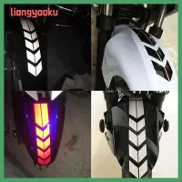 LIANGYAOKU Stiker Motor เตือนความปลอดภัยของล้อกันน้ำร้อนสะท้อนแสงบนบังโคลนสติกเกอร์ติดรถยนต์