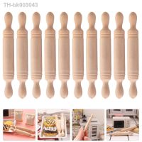 ☜ 10pcs Mini Wooden Rolling Pin Wooden Rolling Pin Shooting Props House Rolling Pin Models Miniature Scene Pocket Accessories