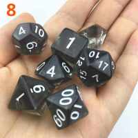 สำหรับลูกเต๋า D10 D10 % D20 7ชิ้น/ล็อตเกม D8ชุดกระดาน D6 D4เกมกระดานลูกเต๋า D12หลายเหลี่ยม