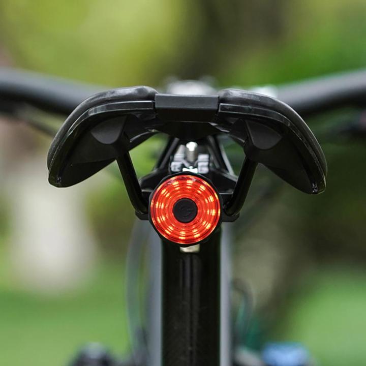 ไฟท้ายจักรยานอัจฉริยะ-led-อุปกรณ์เสริมจักรยานกันน้ำชาร์จไฟได้ความสว่างสูงเตือนด้านหลังความปลอดภัยไฟท้าย-s