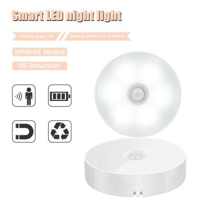 【CC】 Sensor Night USB Rechargeable Energy-saving Bedroom Washroom Stairs Induction indoor Lamp