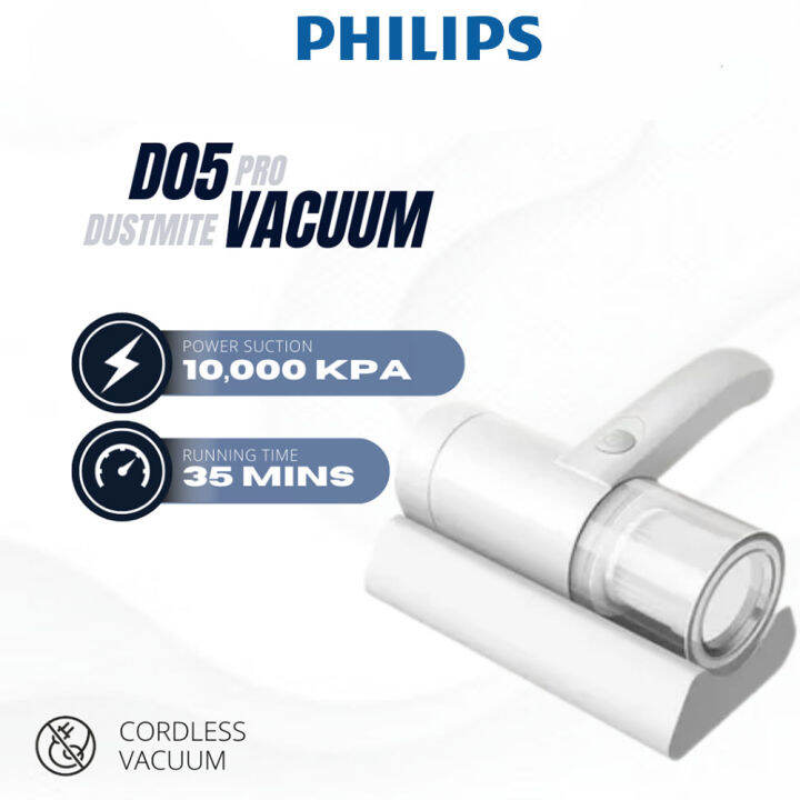 【UV Light Upgrade】Philips Mite remover vacuum cordless Dust Mite Vacuum